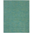 thumbnail image 1 of 8 x 10 ft. Blue & Green Striped Non Skid Indoor & Outdoor Rectangle Area Rug, 1 of 1