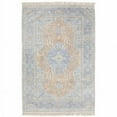 thumbnail image 1 of 8 x 10 ft. Blue & Red Oriental Hand Loomed Stain Resistant Rectangle Area Rug with Fringe, 1 of 1