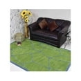 thumbnail image 1 of 8 x 10 ft. Contemporary Green Blue Hand Tufted Wool Area Rug, 1 of 1