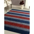 thumbnail image 1 of 8 x 10 ft. Contemporary Hand Knotted Loom Wool Area Rug, Blue & Light Blue, 1 of 1
