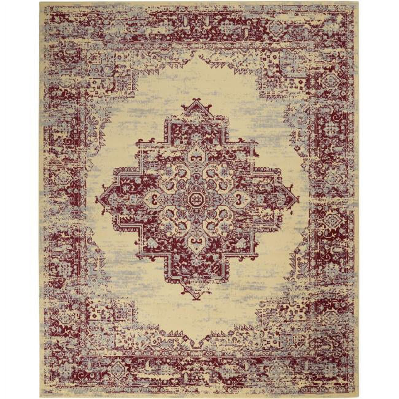 8 x 10 ft. Cream Damask Power Loom Rectangle Area Rug - Cream - 8 x 10 ...