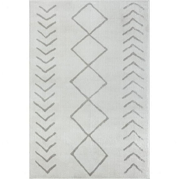 8 x 10 ft. Cream Diamond Rectangle Area Rug - Cream - 8 x 10 ft.