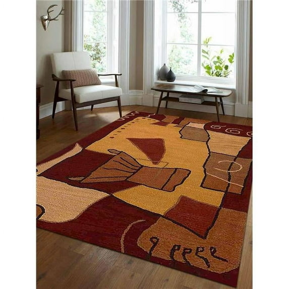 8 x 10 ft. Hand Tufted Wool Contemporary Rectangle Area Rug, Multi Color