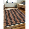 thumbnail image 1 of 8 x 10 ft. Hand Weave Kelim Wool Area Rug, Brown & Charcoal - Contemporary, 1 of 1