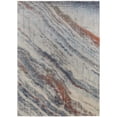 thumbnail image 1 of 8 x 10 ft. Ivory Orange & Blue Abstract Power Loom Stain Resistant Rectangle Area Rug, 1 of 1
