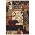 thumbnail image 1 of 8 x 10 ft. Rustic Brown Animal Lodge Area Rug - Brown - 8' x 10', 1 of 1
