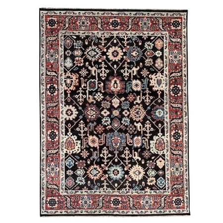 8 x 10 ft. Serapi Traditional Area Rug, Cocoa Brown & Retro Red