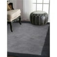 thumbnail image 1 of 8 x 10 ft. Solid Hand Tufted Wool Rectangle Area Rug, Charcoal & Black, 1 of 1