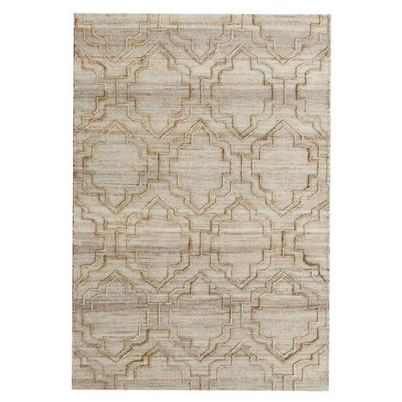 8 x 10 ft. Trellis Hand Woven Rectangle Area Rug, Brown