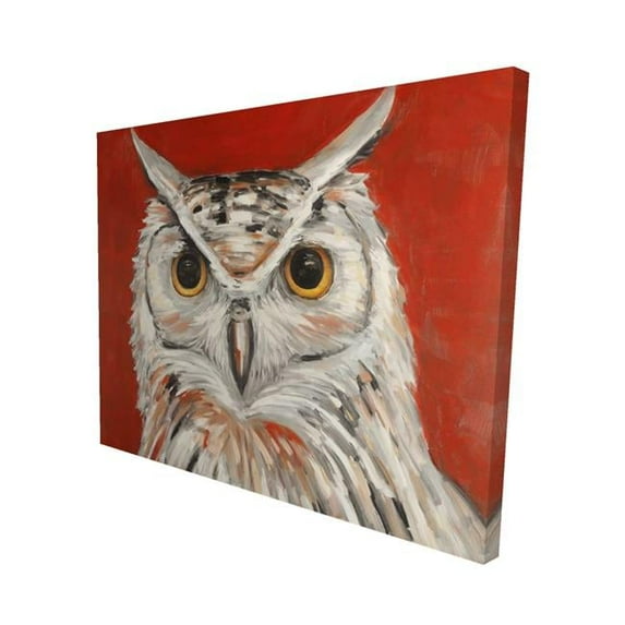 8 x 10 in. Colorful Eagle Owl-Print on Canvas