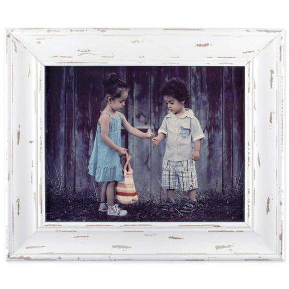 8 x 10 in. Distressed White Farmhouse Picture Frame