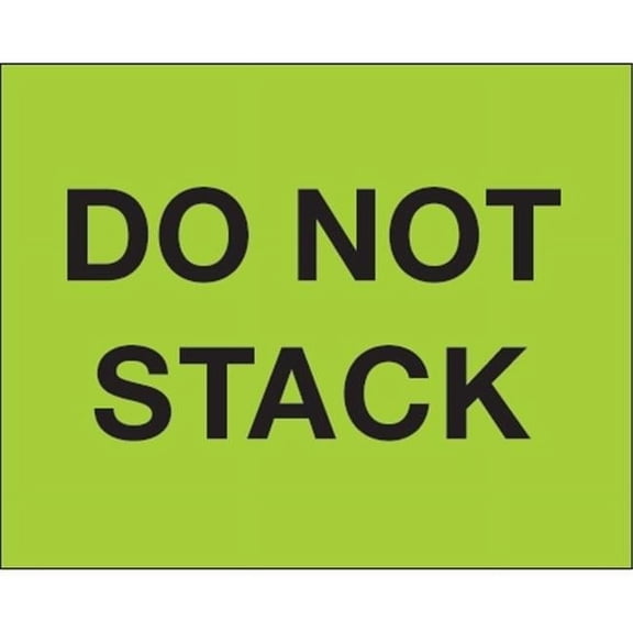 8 x 10 in. - Do Not Stack Fluorescent Green Labels - Roll of 250
