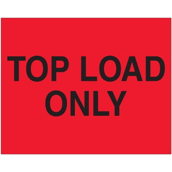8 x 10 in. Top Load Only Labels, Fluorescent Red