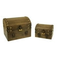 thumbnail image 1 of 8 x 10 in. World Map Dome Decorative Trunk Set, Brown - 2 Piece, 1 of 1