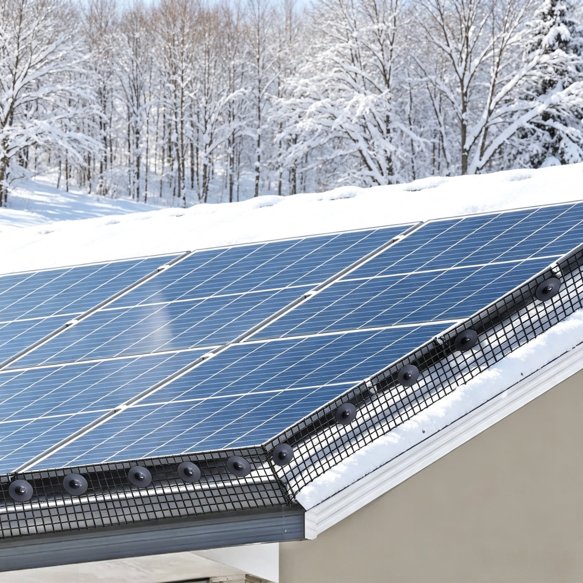 8" x 100ft Solar Panel Bird Guard Kit, Rust-Proof PVC Coated Critter Guard Mesh with 100pcs Aluminum Fasteners
