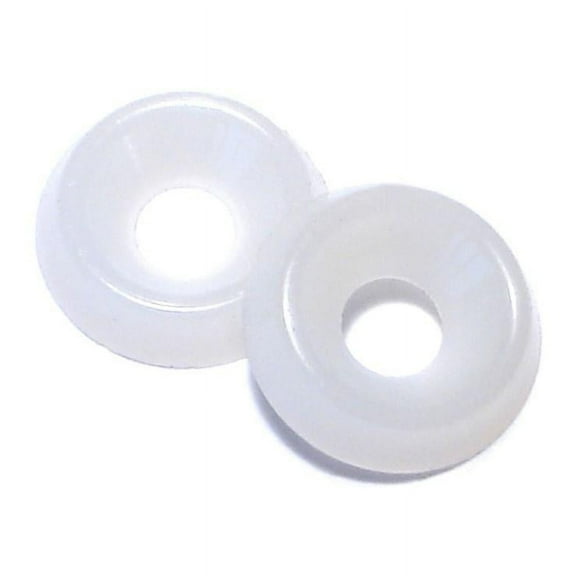 #8 x 11/64" x 33/64" x 7/64" Nylon Plastic Finishing Washers FNWSR-059