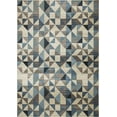 thumbnail image 1 of 8â€™ x 11â€™ Blue Beige Nested Diamonds Modern Area Rug, 1 of 8