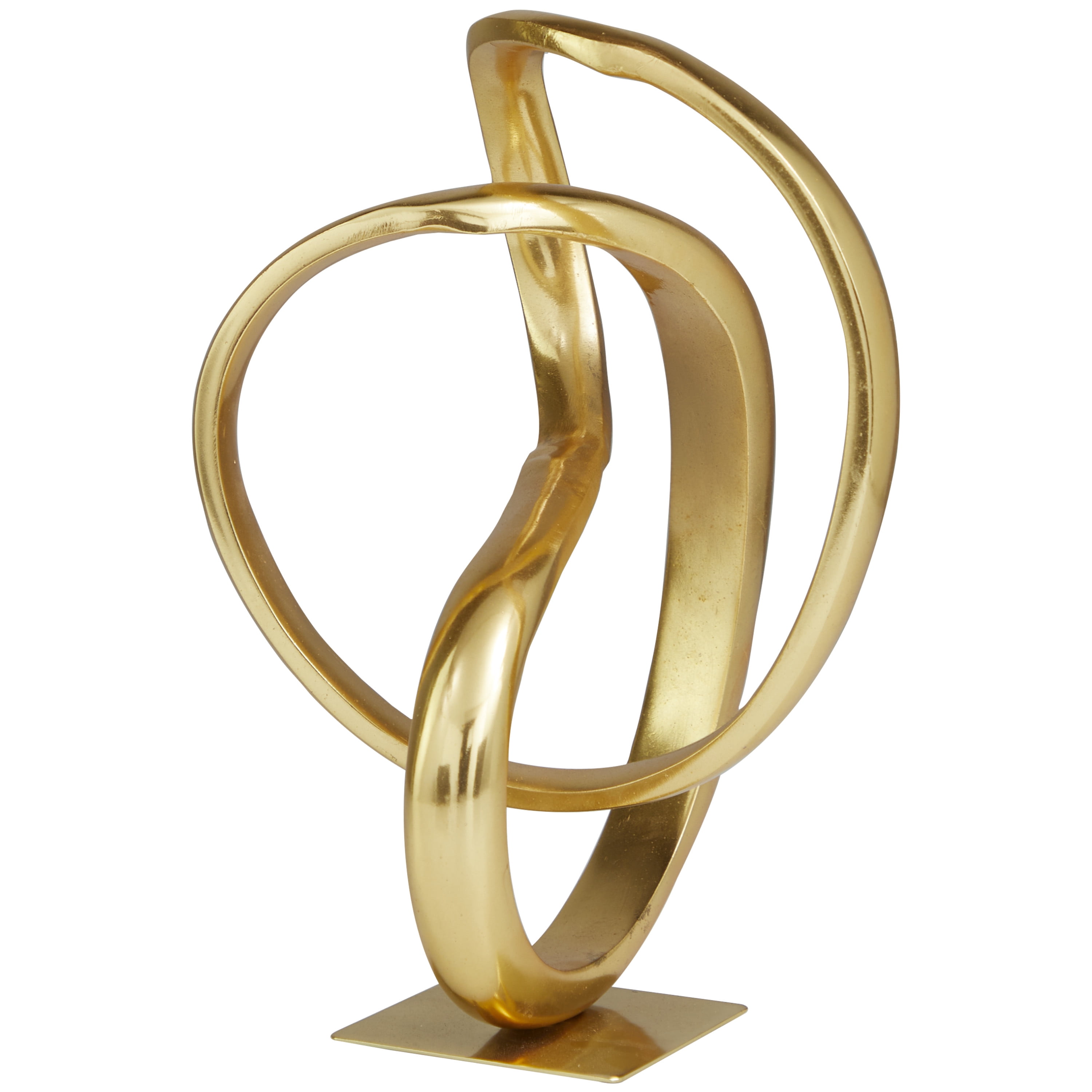 8" x 11" Gold Aluminum Abstract Sculpture, by DecMode