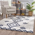 thumbnail image 1 of 8â€™ x 11â€™ Gray and Navy Boho Chic Area Rug, 1 of 7