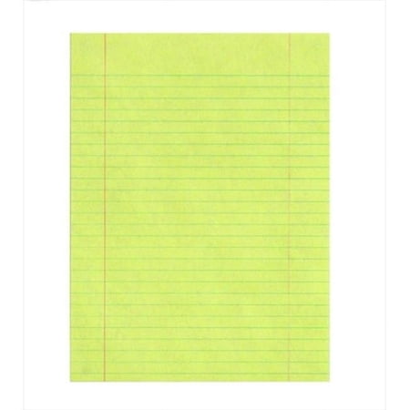 8 x 11 In. Sulphite Paper Essay And Composition Paper With Margin, Yellow, Pack - 500