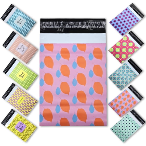 8 x 11 Poly Mailers Designer Quality 2.4Mil Thickness Shipping Plastic Envelopes Mailing Bags Self Adhesive Printed