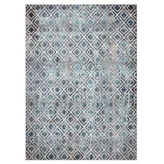 8 x 11 ft. Diamonds Geometric Area Rug, Blue