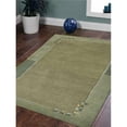 thumbnail image 1 of 8 x 11 ft. Hand Knotted Tibbati Wool Contemporary Rectangle Area Rug, Green, 1 of 1