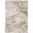 thumbnail image 1 of 8 x 11 ft. Ivory Tan Beige Gray & Brown Abstract Power Loom Stain Resistant Rectangle Area Rug, 1 of 1