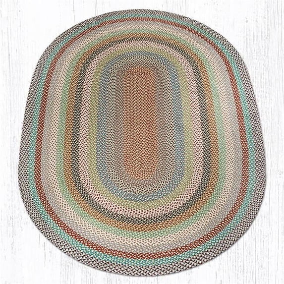 8 x 11 ft. Multi 1 Braided Oval Rug