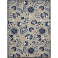 thumbnail image 1 of 8 x 11 ft. Natural & Blue Indoor & Outdoor Area Rug, 1 of 1