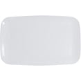 thumbnail image 1 of 18" x 11" inch Disposable Rectangular White Plastic Serving Tray, China Like Party Trays, Heavy Duty Dinner Serving Plate, Platter, Weddings, Baby Showers, Catering, Non-Toxic, BPA Free (2), 1 of 2