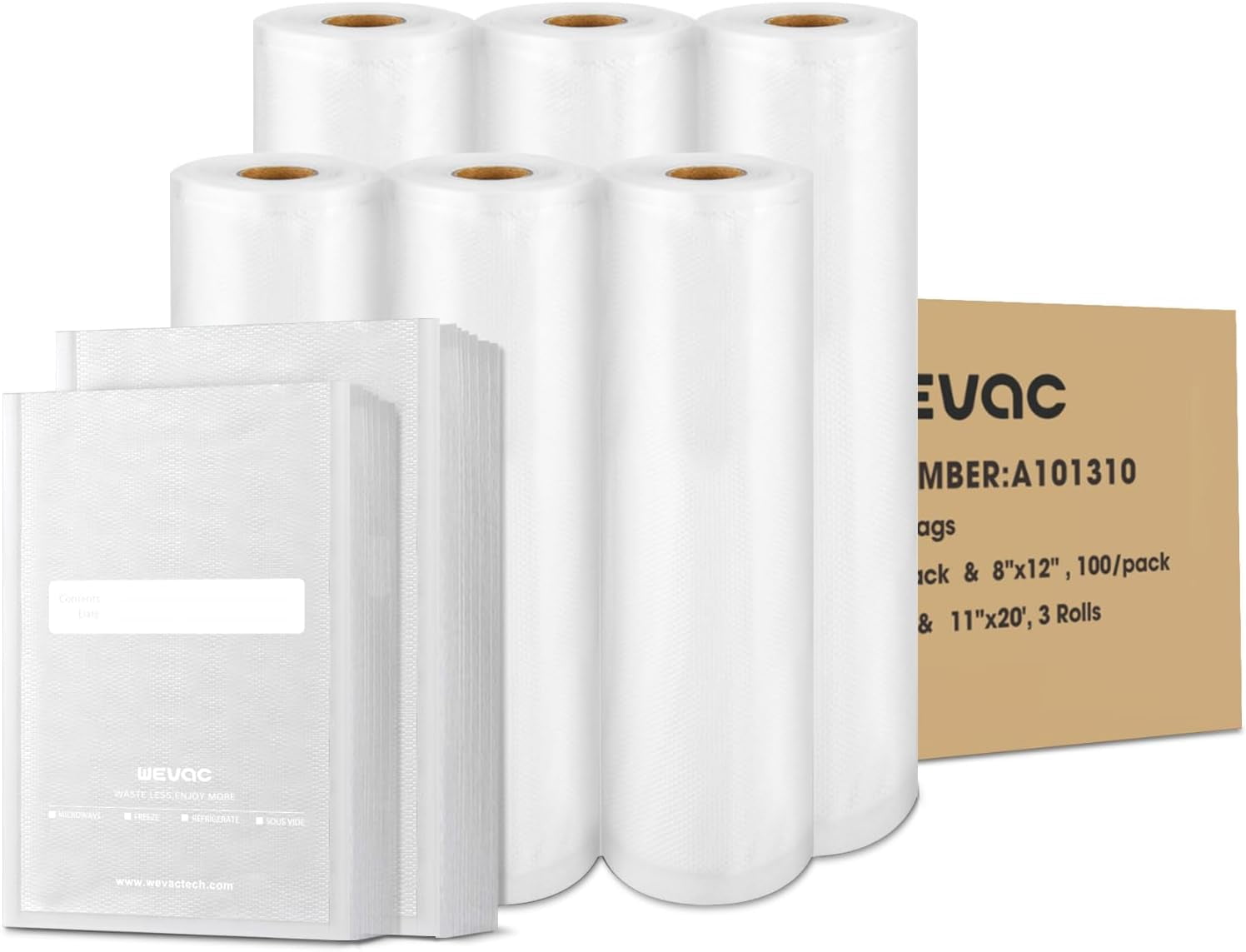 200 Quart Vacuum Sealer Bags - 8x12 Inches, 4 Mil Embossed, BPA Free Food Storage Bags-670610