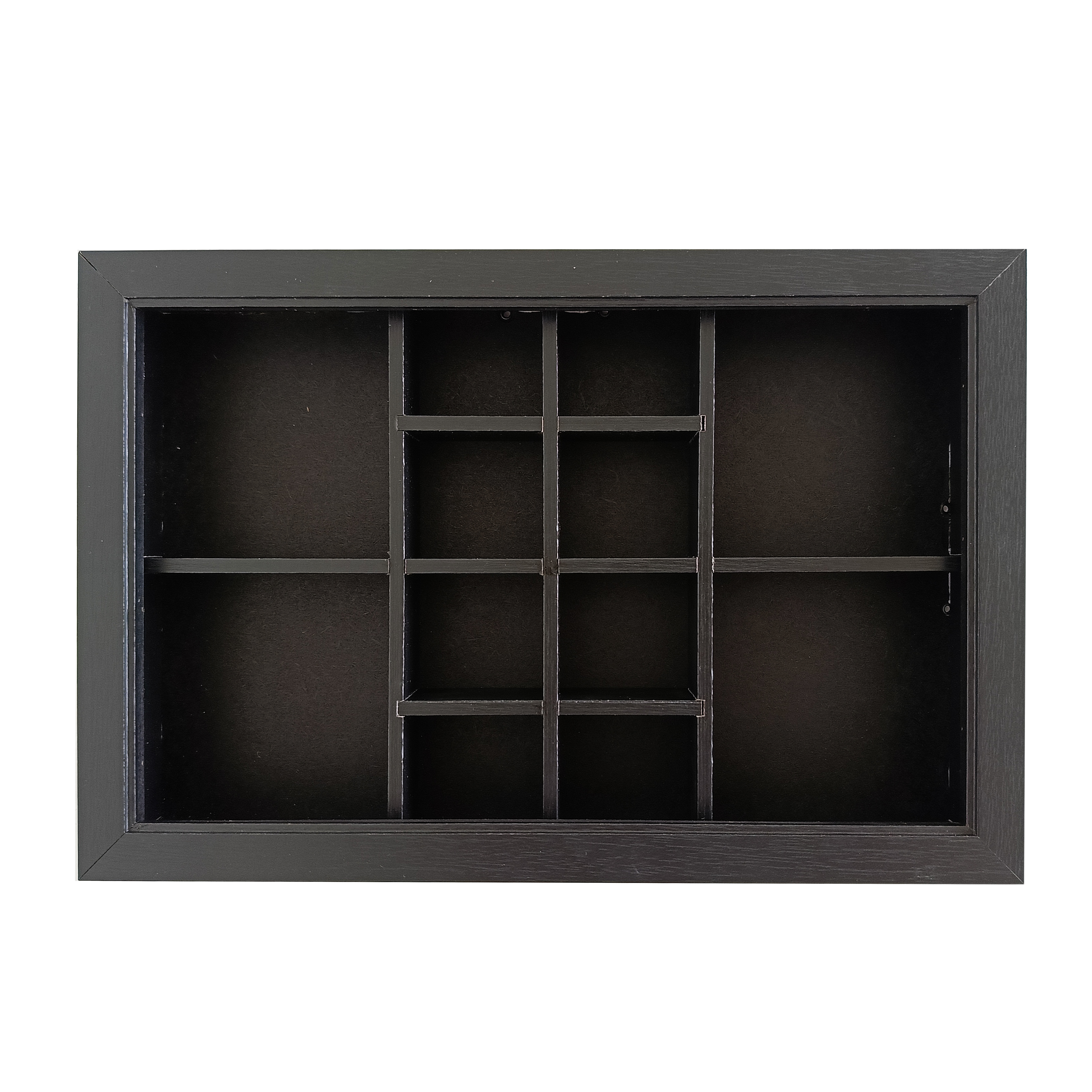 8" x 12" Black Collection Display Box by Studio Décor - 12 Compartments ...