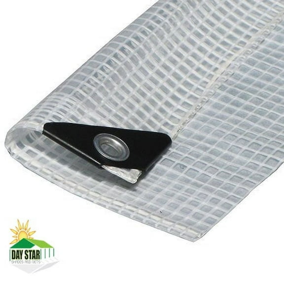 8' x 12' Clear Tarp Super Heavy Duty Clear Canopy Top Premium Sun Shade Tarp