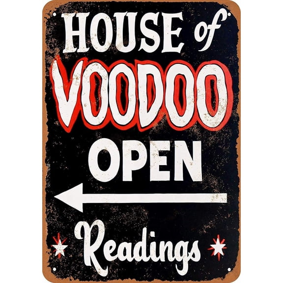8 x 12 Metal Sign - House Voodoo - Retro Wall Decor Home Decor