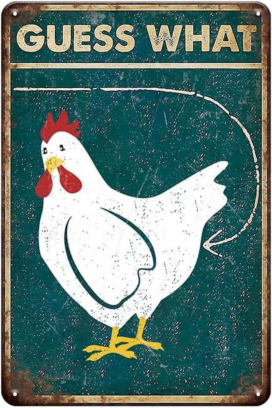 8 x 12 in Metal Tin Sign - ART Funny Chicken Coop Sign for Outside ...