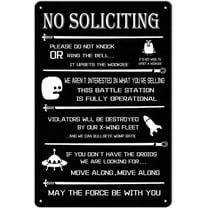 8 x 12 in Metal Tin Sign - No Soliciting Sign for House Funny No Soliciting Signs for House Door Office Business Please Do Not Knock or Ring The Bell Modern Design Metal Sign for