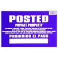 thumbnail image 1 of 8" x 12" Plastic "Posted Private Property" Signs, 1 of 1