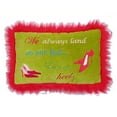 thumbnail image 1 of We Land On Feet Embroidered Throw Pillow, 8" x 12", 1 of 2