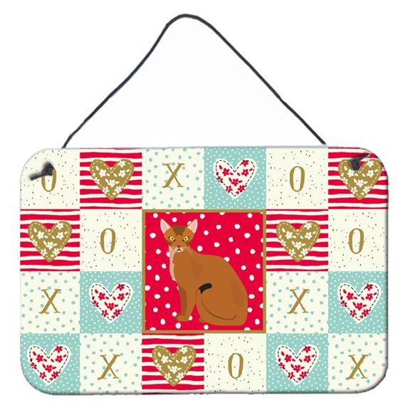 8 x 12 in. Abyssinian Cat Love Wall or Door Hanging Prints