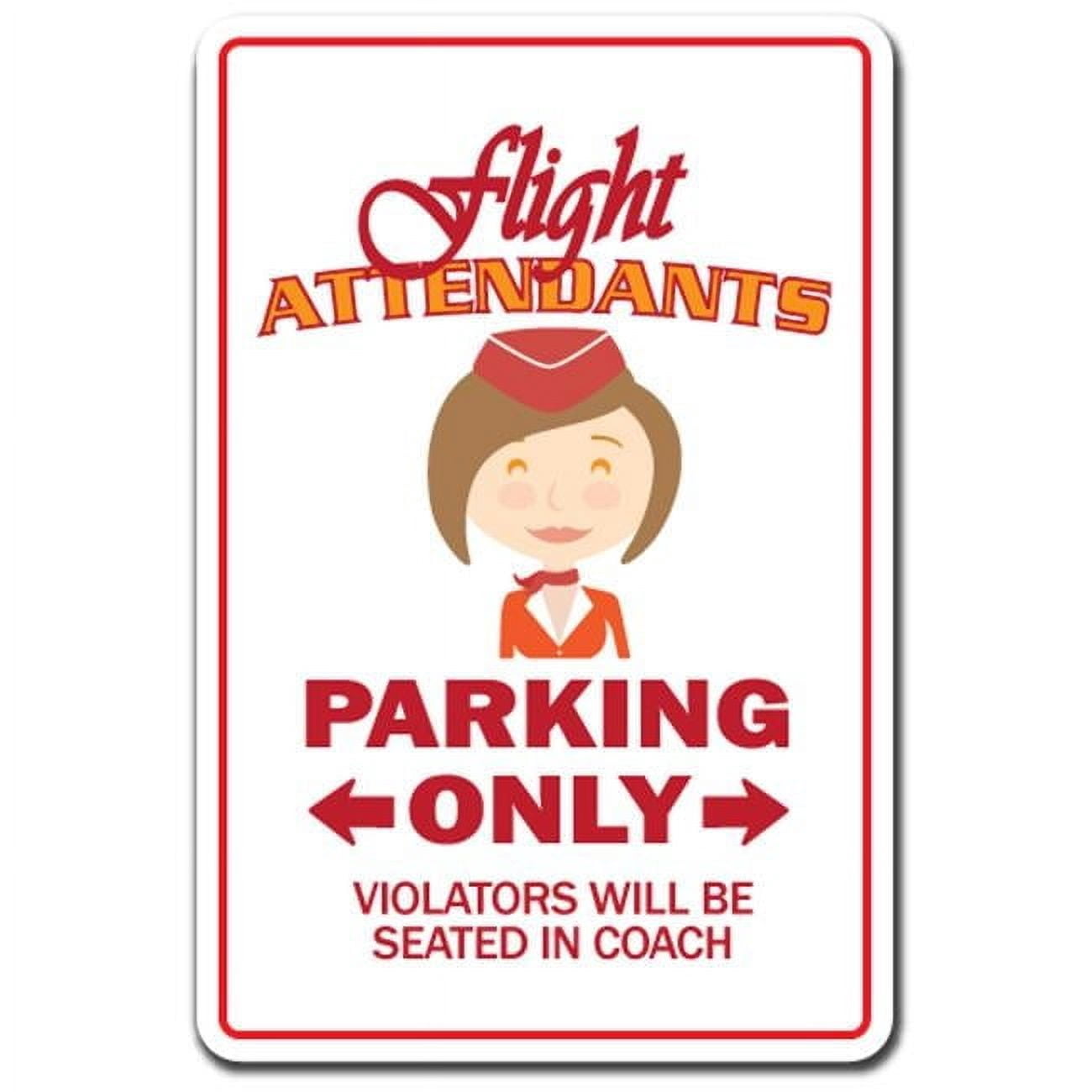 8 x 12 in. Flight Attendants Sign - Walmart.com