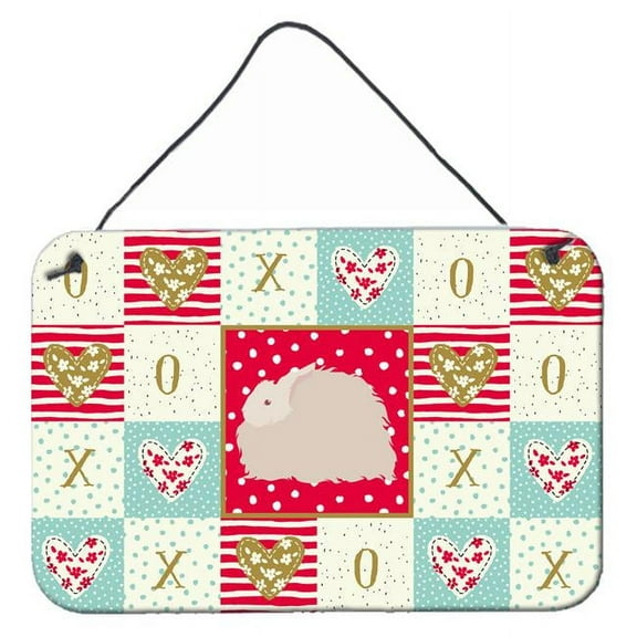 8 x 12 in. Fluffy Angora Rabbit Love Wall or Door Hanging Prints