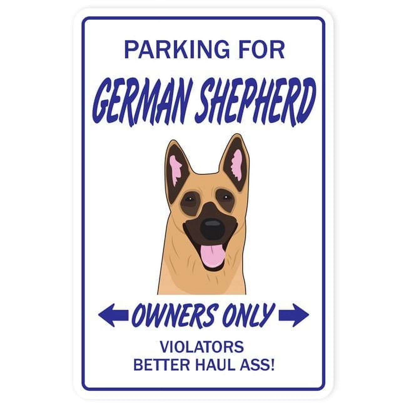 8 x 12 in. German Shepherd Decal - Dog Pet Parking Lover Security Guard ...