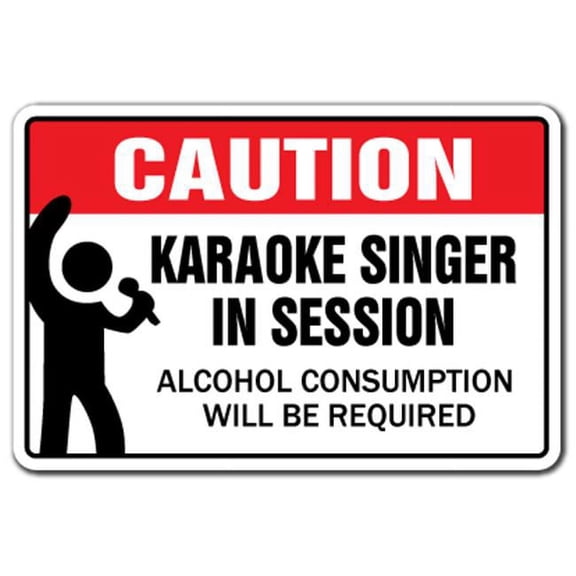 8 x 12 in. Karaoke Singer in Session Sign