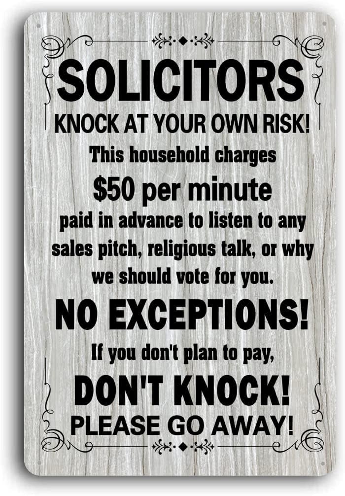 8 x 12 in Metal Tin Sign - Aluminum Decorative Signage, 8x12inch No ...