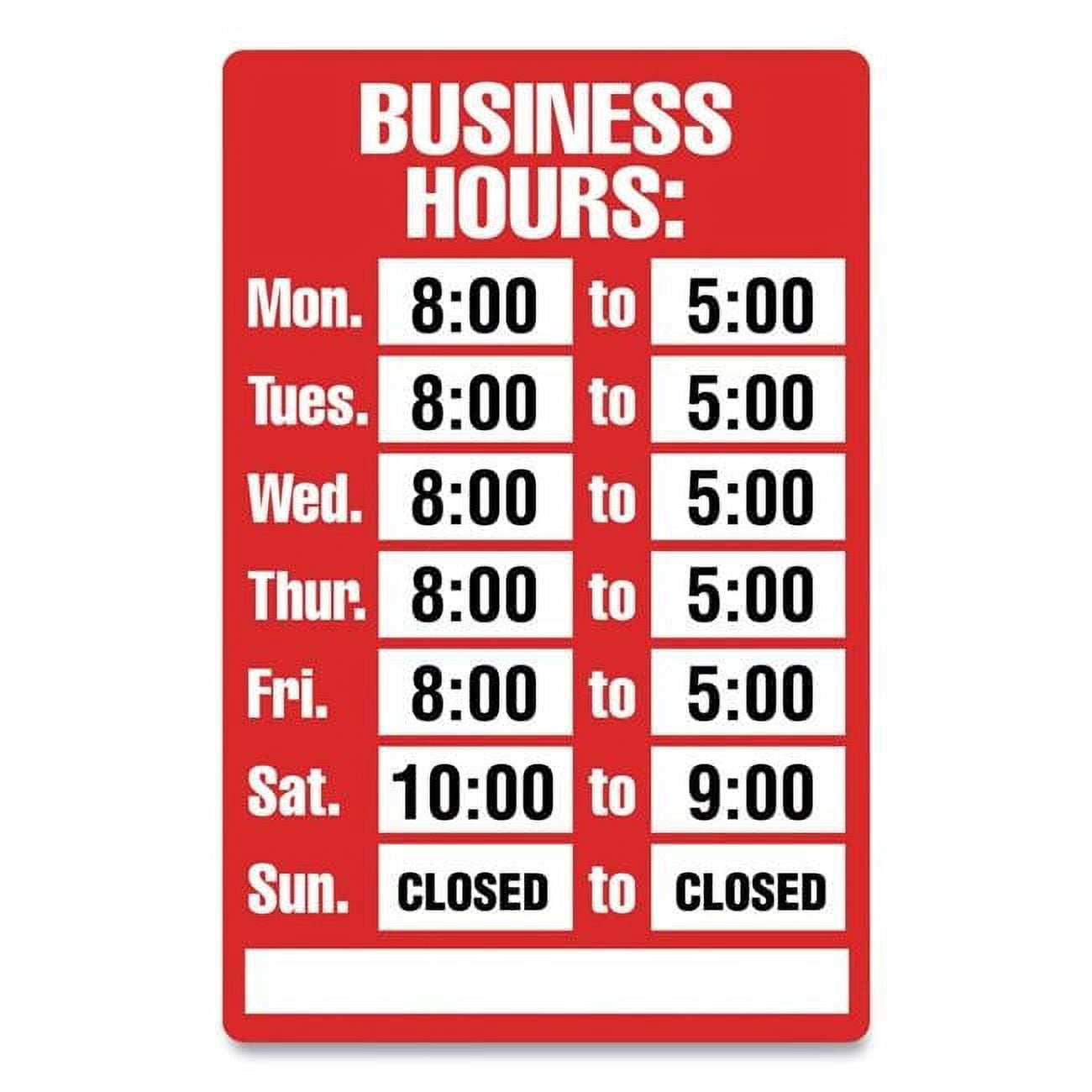 EKSPRINT Business Hours Sign, Changeable Open And Closed Signs With Matching Letter And Number Stickers For Glass Door, Office, Restaurants, Bars, Retail, Barbershop, Salon Shops (Red