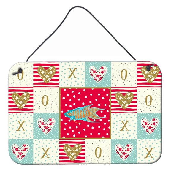 8 x 12 in. Paradise Fish Love Wall or Door Hanging Prints