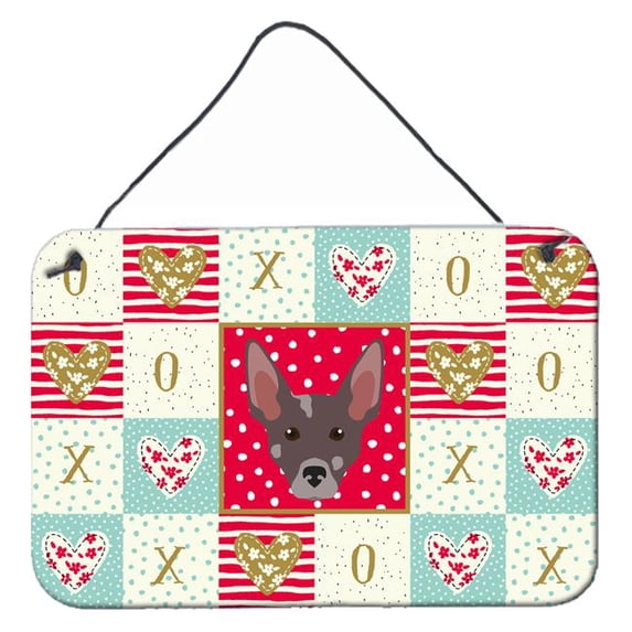 8 x 12 in. Peruvian Hairless Dog Love Wall or Door Hanging Prints