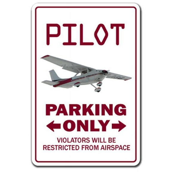 8 x 12 in. Pilot Decal Parking Decals Sign