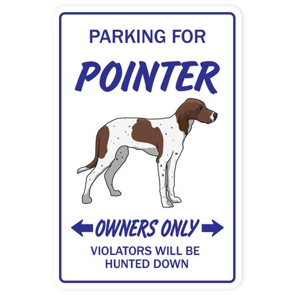 8 x 12 in. Pointer Decal Dog Pet Parking Decals - Kennel Hunter Hunting